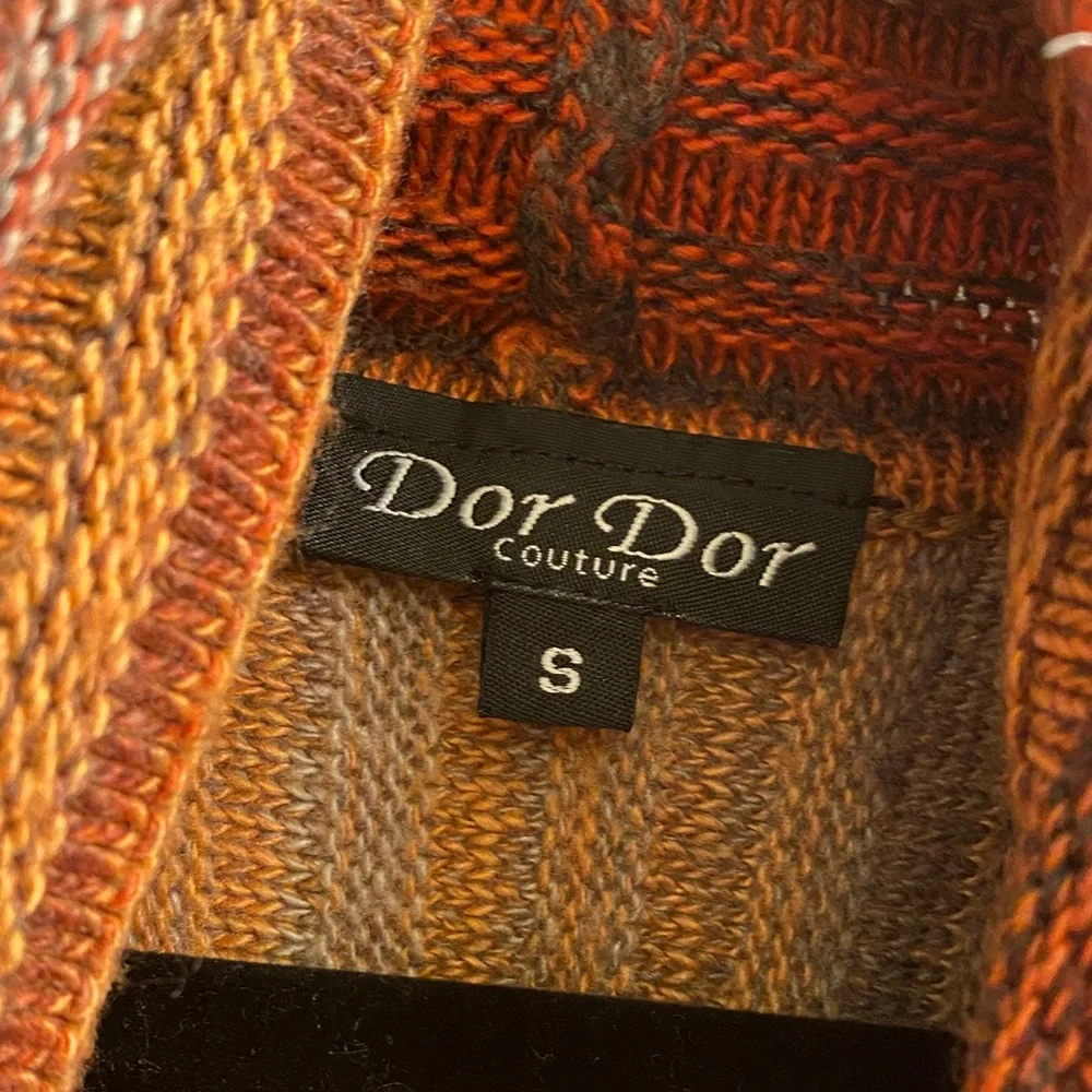 Dor Dor Elegant Multicolor Striped Women's Poncho - Picture 4 of 7